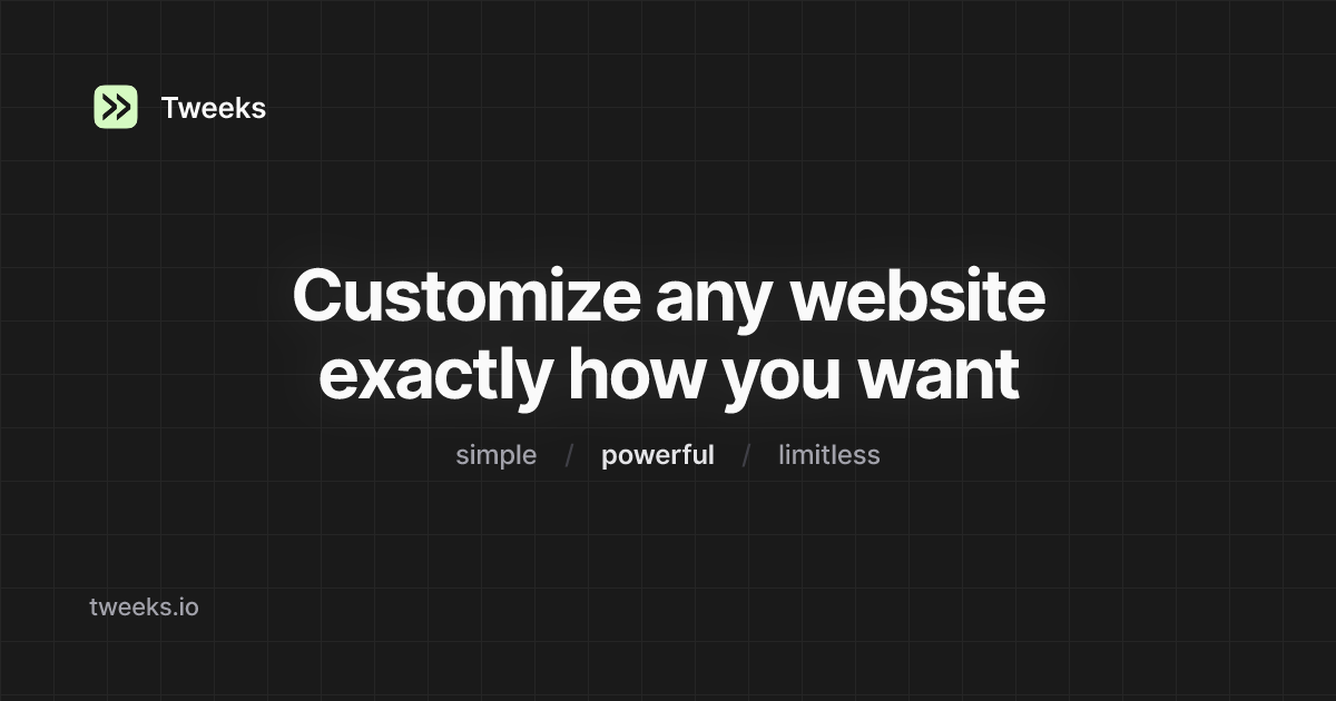 Tweeks.io
